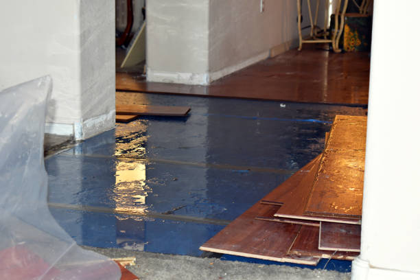 Professional Burst Pipe Cleanup technician working in Cutchogue, NY